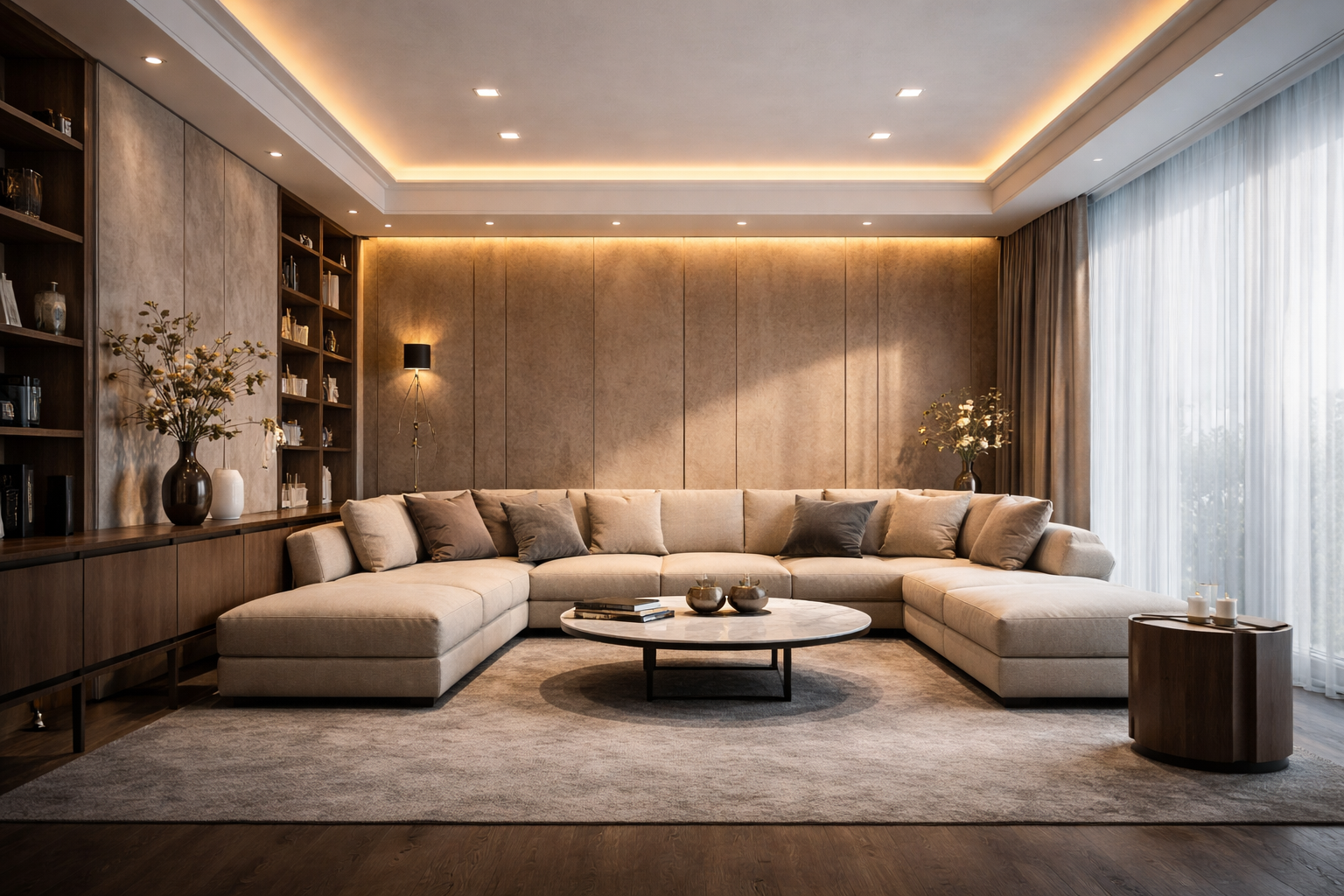 Çima dekorasyon salon projesi